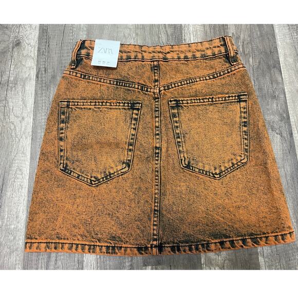 ZARA High-Rise Mini Skirt – Burnt Orange (Size XS, NWT) - Picture 2 of 7